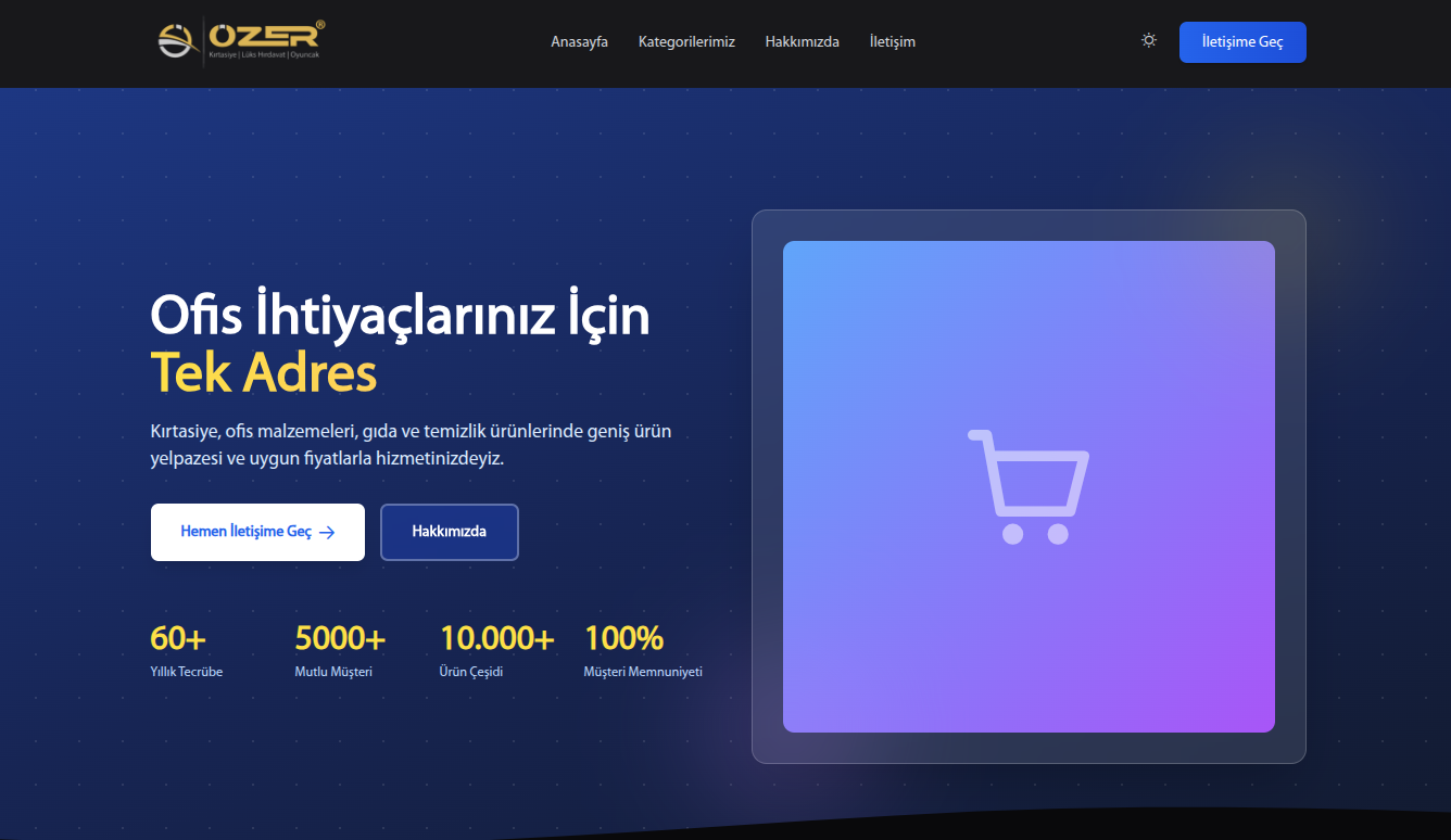 Ozer Kardesler Landing Page